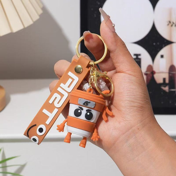 Wholesale Cute PVC cartoon hot-selling shark and stick figure keychains