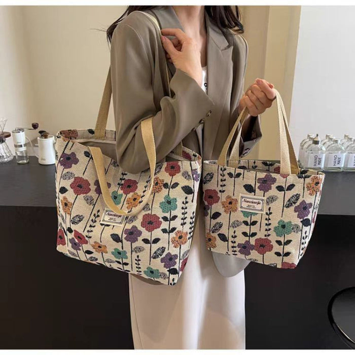 Wholesale Large capacity shoulder bag women' s canvas tote bag school handbag commuter bag