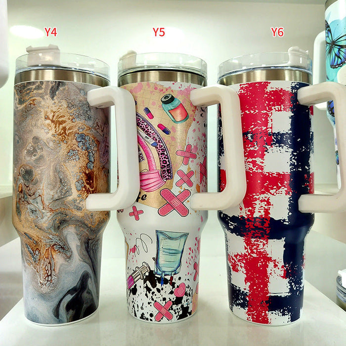 Wholesale 40oz Large Capacity 304 Stainless Stee Tumblerl Cup with Printed Handle JDC-CUP-YeYing001