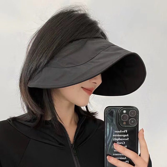 Wholesale Anti-UV foldable hat sunshade lightweight portable empty top breathable sun protection hat