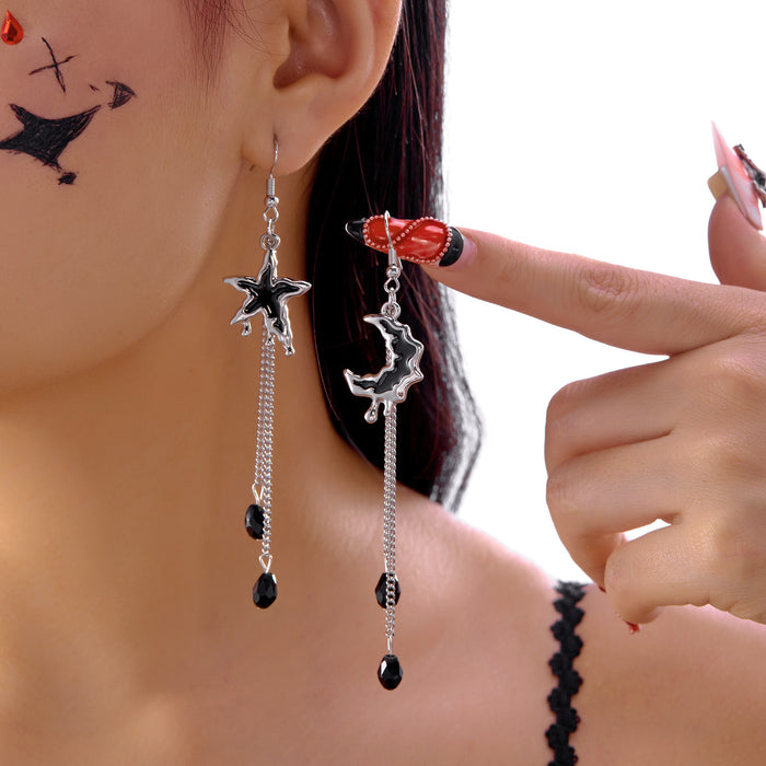 Wholesale Halloween Series Earrings Dark Gothic Design Bat Crystal Pendant Earrings