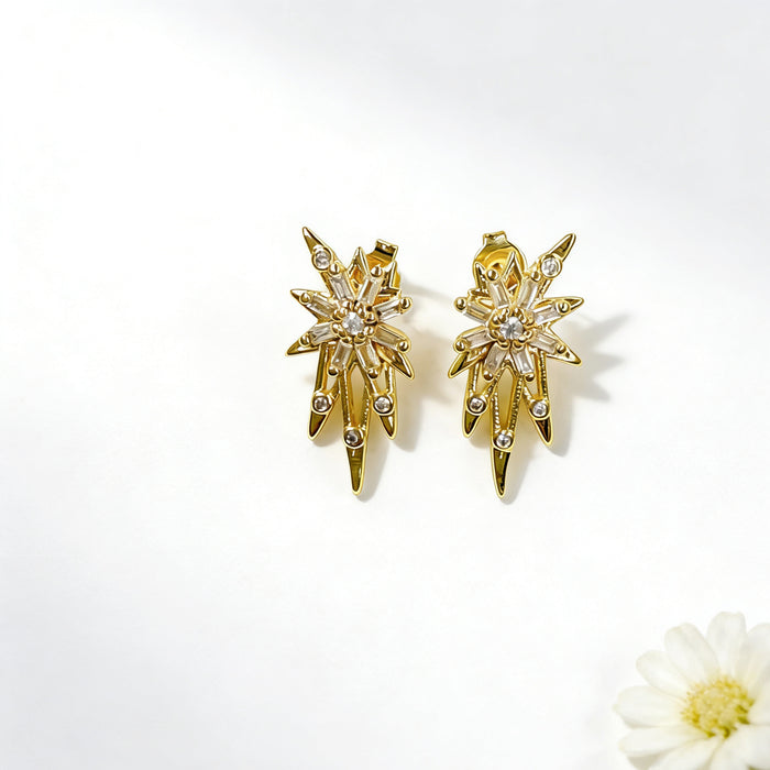 Wholesale Zircon Snowflake Earrings