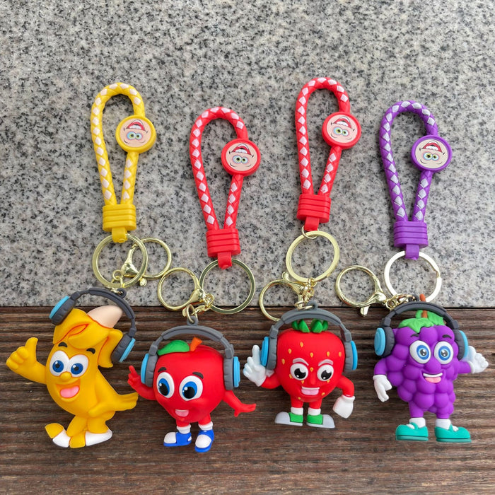 Wholesale Fruit keychain cute doll backpack hanging car decoration