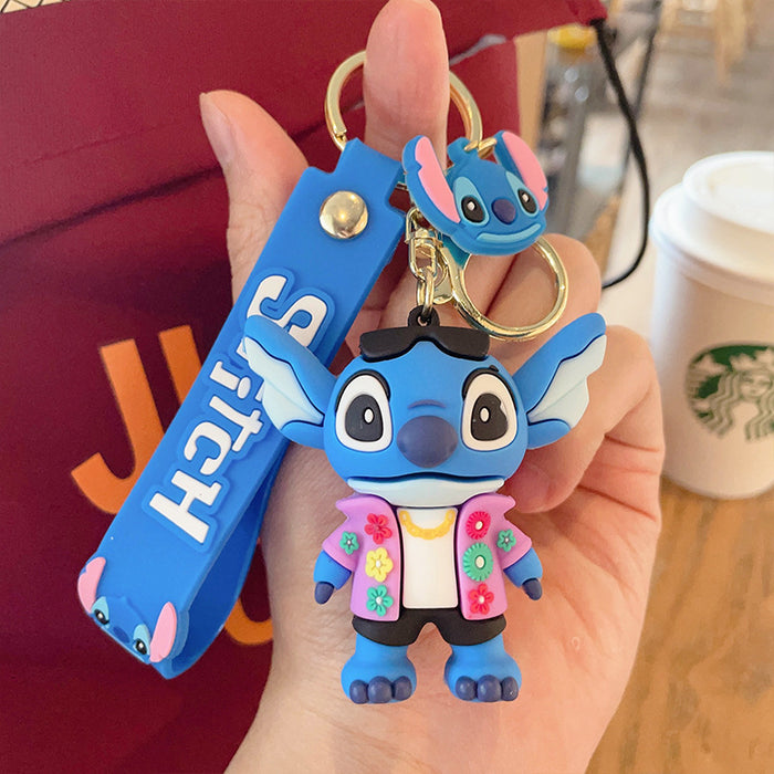 Wholesale  Cartoon Keychain Women's  Couple School Bag Pendant Doll Car Key Chain Hanging Ornaments