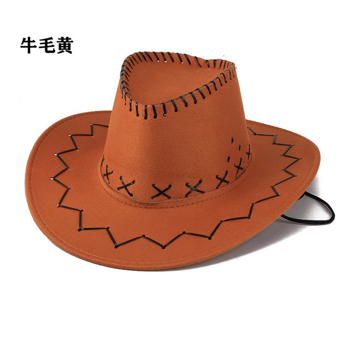 Wholesale Western Cowboy Knight Hat Mongolian Grassland Hat Men's and Women's Wide Brim Sun Hat Summer Hat Outdoor Mountaineering Hat JDC-FH-DG002