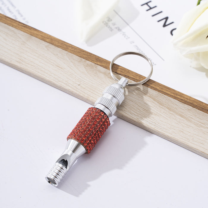 Wholesale Diamond Aluminum Whistle Keychain JDC-KC-ZY020