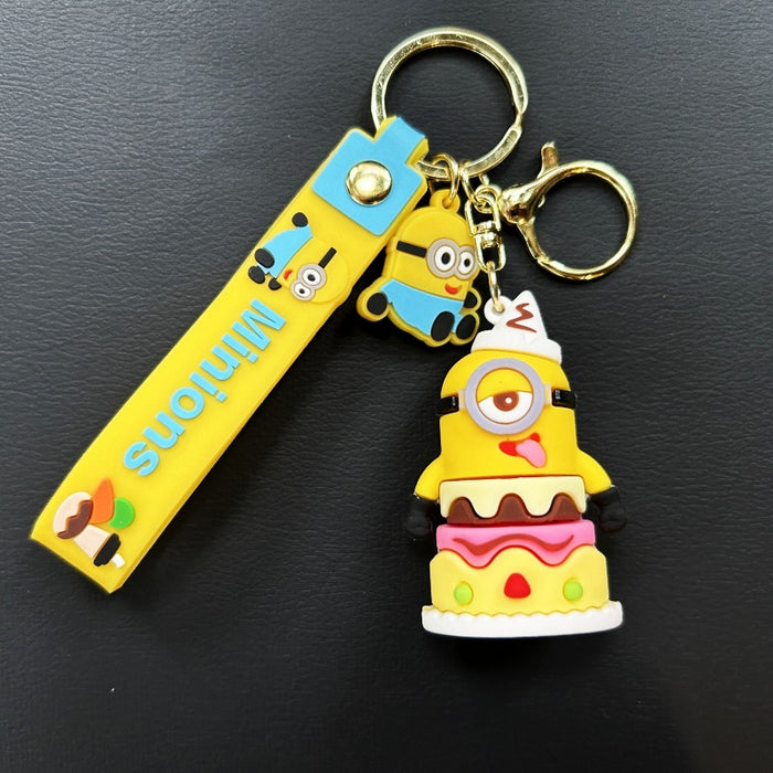 Wholesale Cute little yellow keychain dessert key chain exquisite doll pendant bag pendant gift