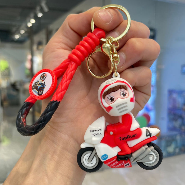 Wholesale Creative and Cool Motorcycle Keychain Bag Pendant Cute Doll Couple Keychain