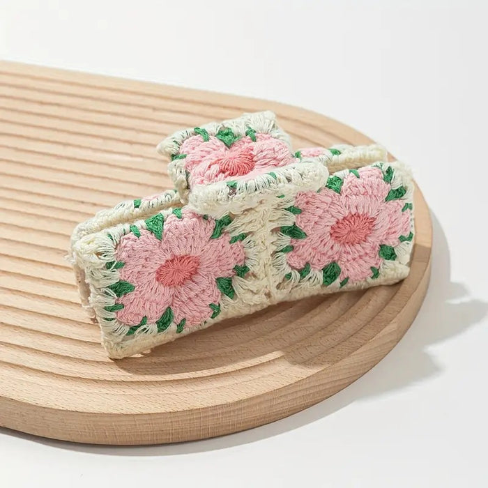 Wholesale Knitted Crochet Strawberry Hair Clip