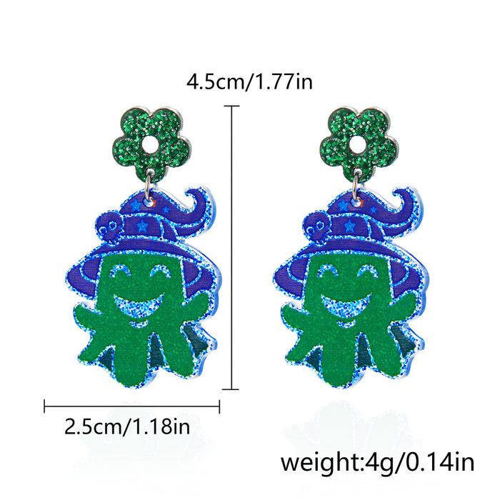 Wholesale  Earrings for Women Niche All-match Design Pumpkin Head Ghost Acrylic Earrings