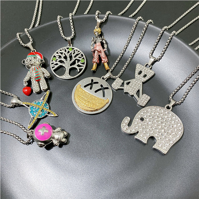 Wholesale Personalized Pendant Stainless Steel Children's Necklace JDC-NE-YSJZ004