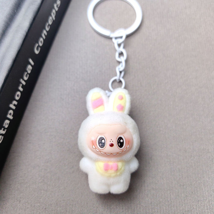 Wholesale Flocked  Keychain Pendant  Cute Doll DIY Accessories Mobile Phone Pendant