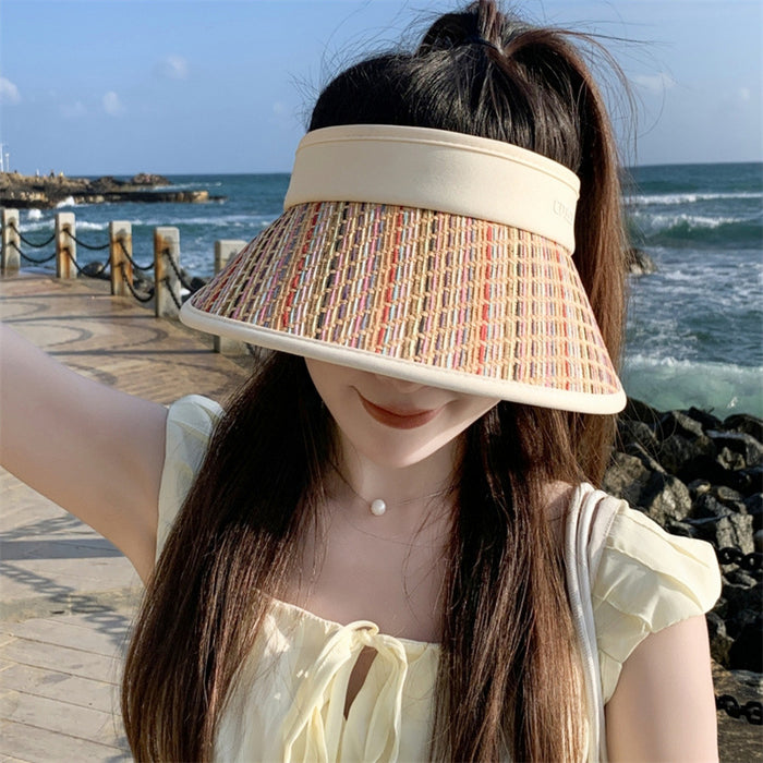 Wholesale Empty top hat, fashionable and versatile, outdoor UV resistant sun hat, sunshade and sun protection hat