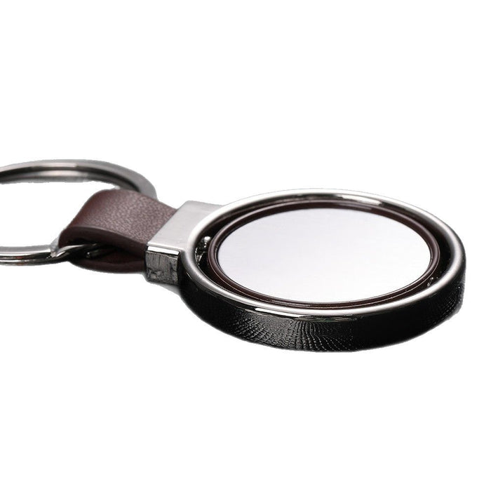 Wholesale Small gift keychain pendant leather keychain rotating leather keychain