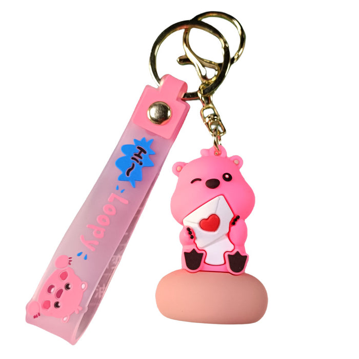 Wholesale Silicone Cartoon Doll Keychain JDC-KC-MingT198