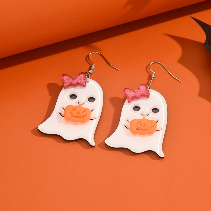 Wholesale Cute  Cartoon Ghost Pumpkin Acrylic Earrings Holiday Earrings