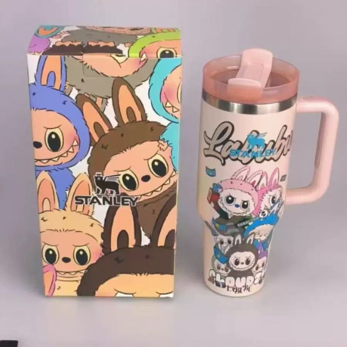 Wholesale 304 stainless steel tumbler cup 40oz cartoon car cup straw ice cup