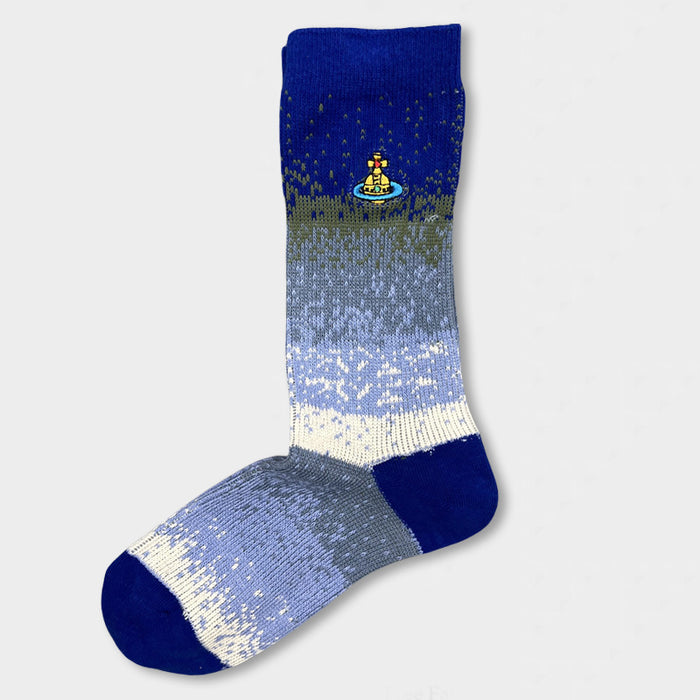 Wholesale Embroidered women's socks solid color double needle tube versatile stacking socks