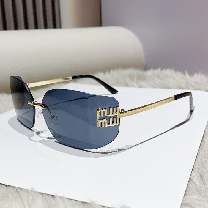 Wholesale Frameless high-end sunglasses, new retro sunglasses, sunglasses