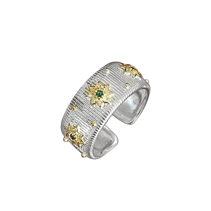 Wholesale Vintage sparkling diamond starburst ring