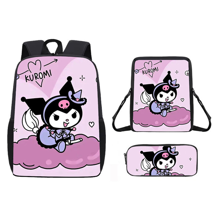 Wholesale Backpack Satchel Pencil Case Three-piece Student Schoolbag