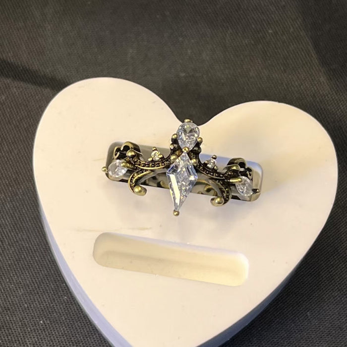 Wholesale Retro love ring for women, niche design, light luxury, versatile temperament, high-end ring for women