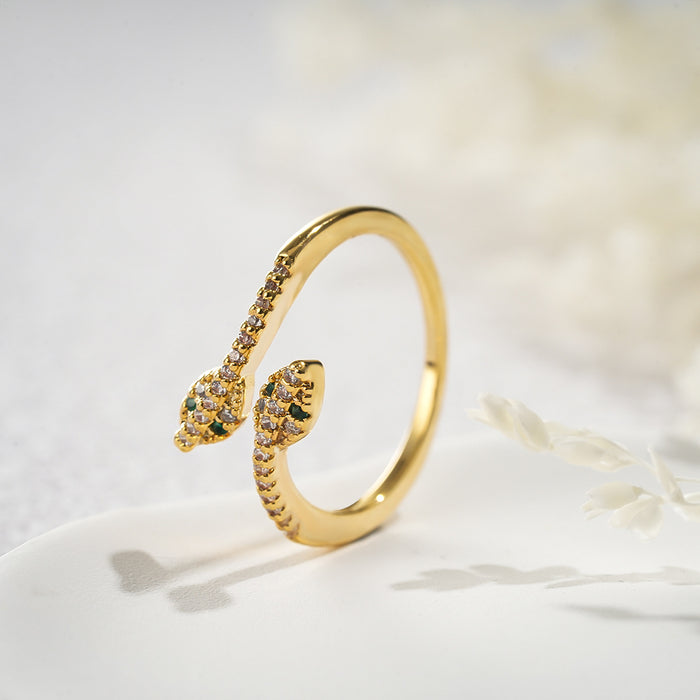 Wholesale Fashionable and exquisite open-end ring with high-end feel, diamond studded index finger ring