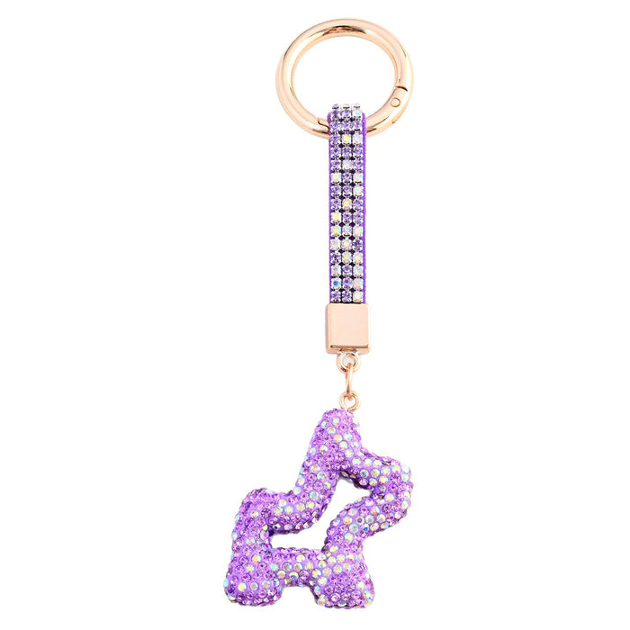 Wholesale Diamond Rope Round Buckle Clay Puppy Keychain