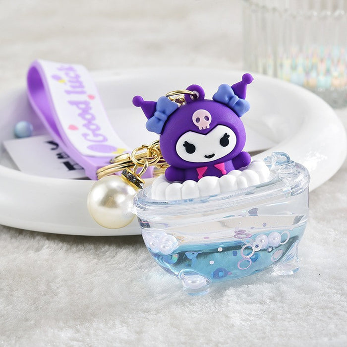 Wholesale Cartoon Quicksand Swim Ring Keychain