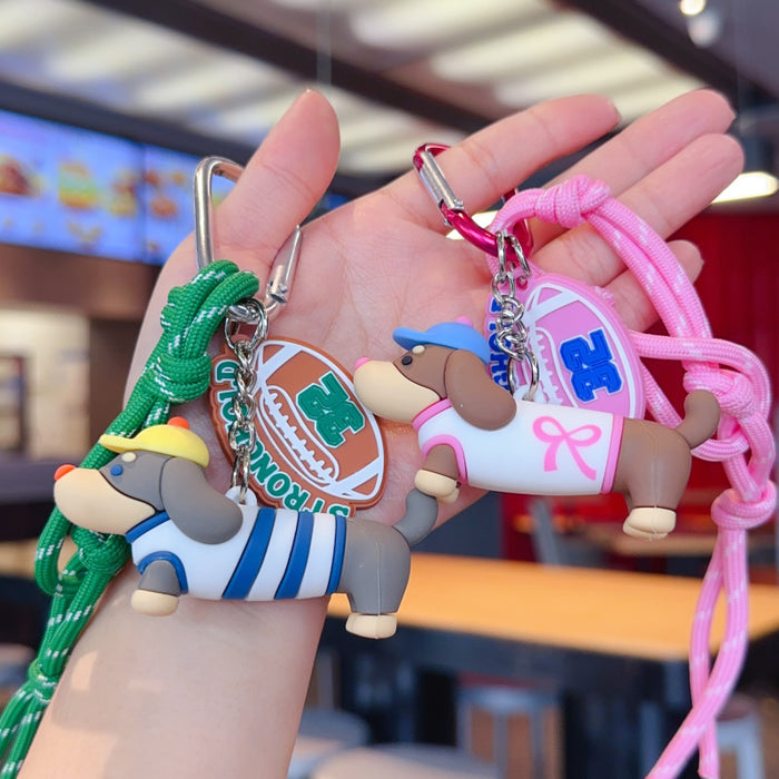 Wholesale Creative 3D cartoon dog couple keychain