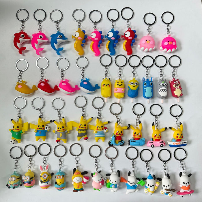 Wholesale Cartoon keychain pendant, doll, PVC backpack, cute little gift, key pendant