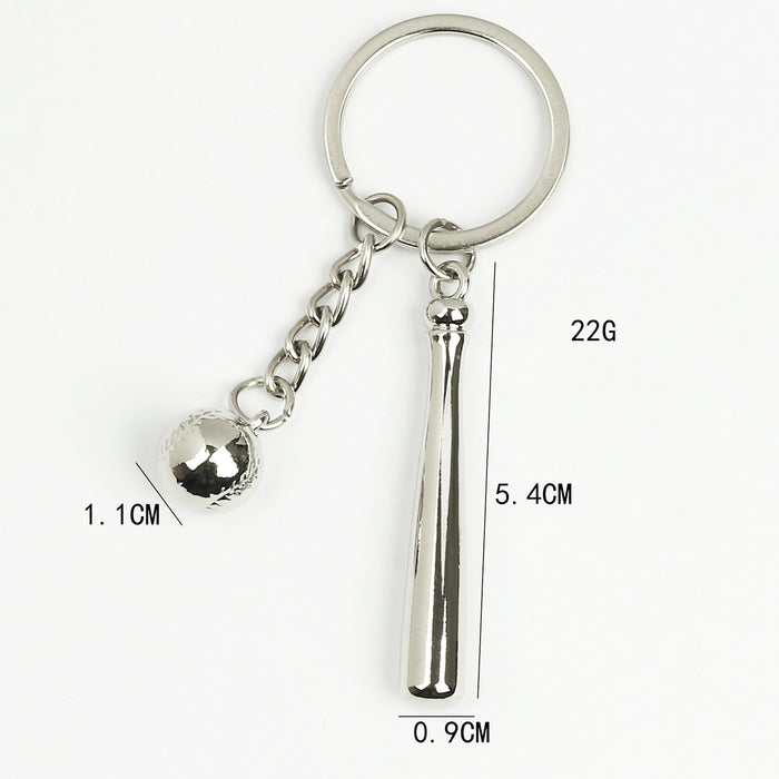 Wholesale Table tennis racket keychain, badminton tennis keychain, metal baked paint pendant, gift