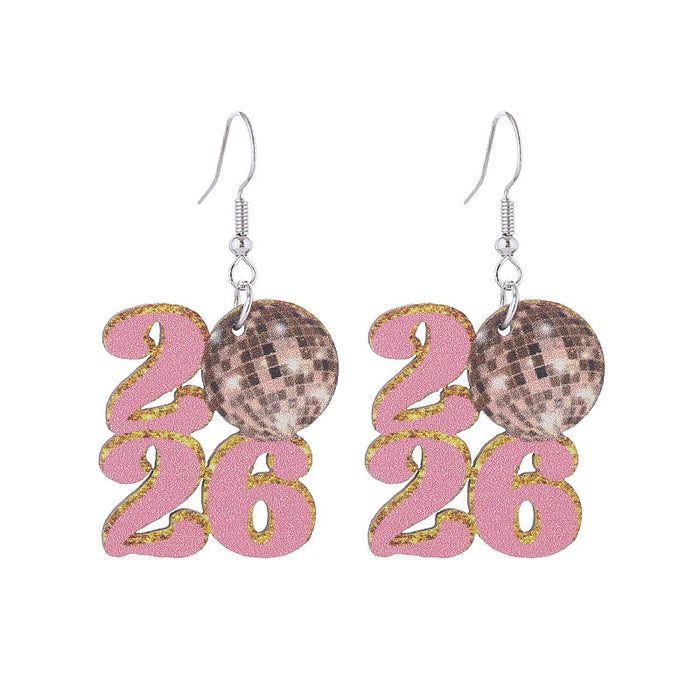 Wholesale Year' s Celebration New Year' s Eve Fireworks Sweet Glitter Acrylic Earrings