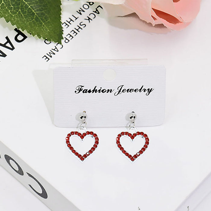 Wholesale Alloy Openwork Heart Earrings