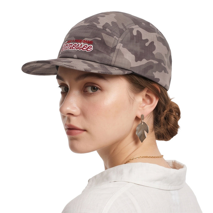 Wholesale Trendy Lightweight Plaid Camouflage Baseball Cap with Letter Embroidery Summer Street Fashion Accessory