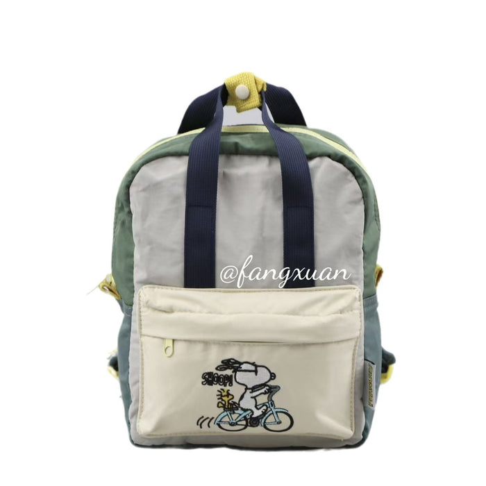 Wholesale shibinu cartoon contrast color backpack cute children's casual schoolbag class canvas lightweight girls' backpack