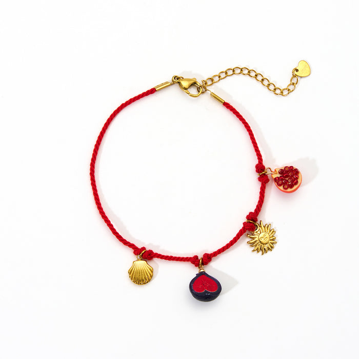 Wholesale Original fashion personality colorful rope ankle chain fashion hundred tower temperament shell foot accessories wholesale