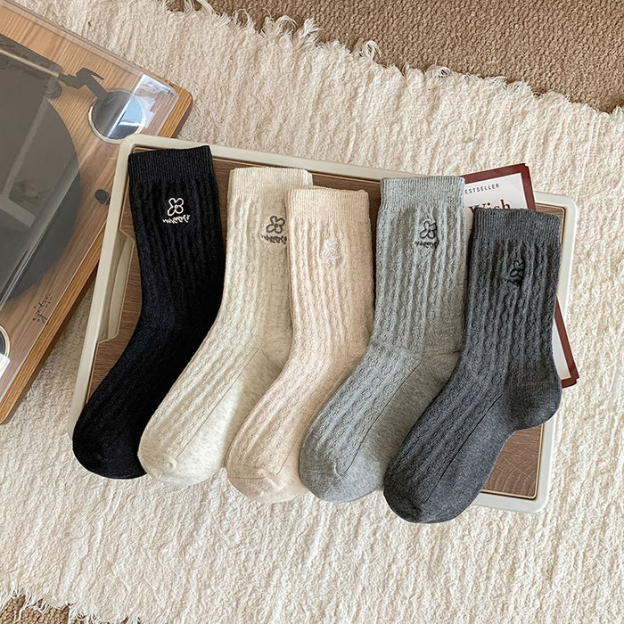 Wholesale Socks with double needle embroidery, tube socks, pile socks