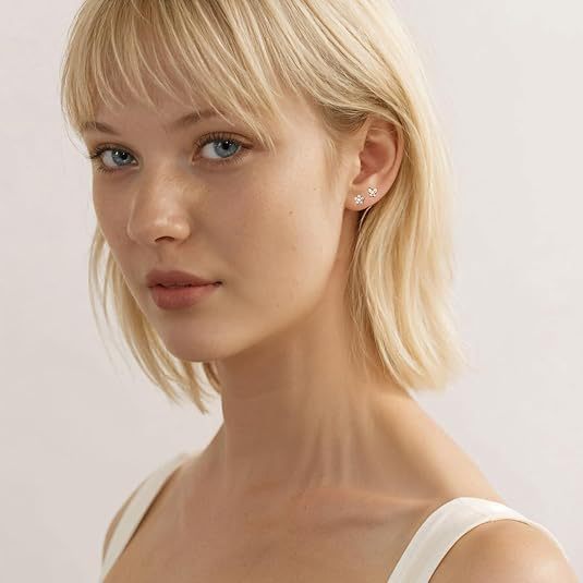 Wholesale Fashionable earrings, earrings, simple and atmospheric zircon earrings set, earrings