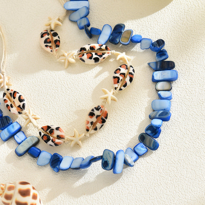 Wholesale Irregular Gravel Necklace Multi-Layered Shell Starfish Necklace Necklace