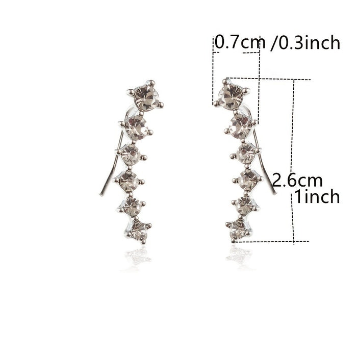 Wholesale Simple temperament pearl rhinestone light luxury fashionable ear clip