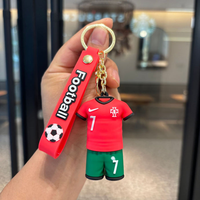 Wholesale 2pcs PVC Soccer Jersey Keychain Fashion Accessory