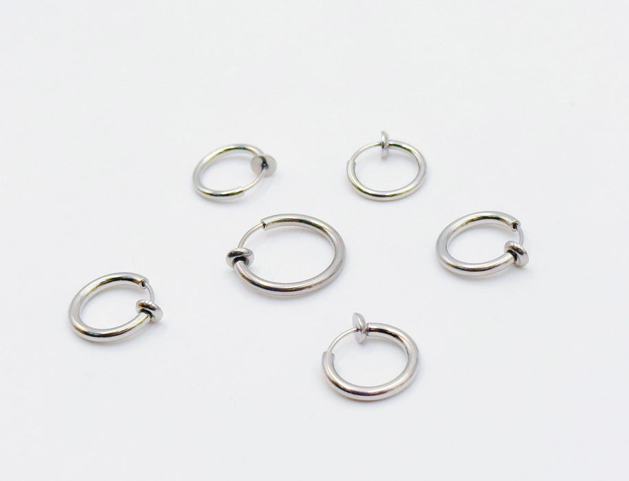 Wholesale Titanium steel spring ear buckle ear clips for men and women without piercing