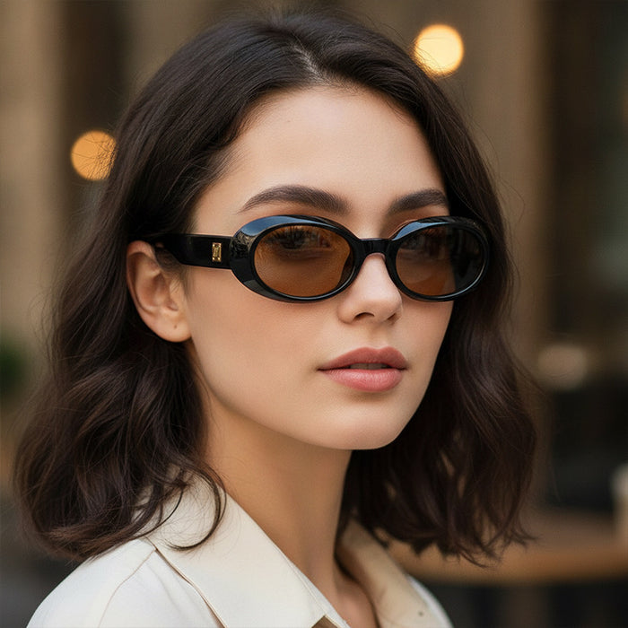 Wholesale Retro Oval Sunglasses for Women Street Photography UV400 Sun Glasses