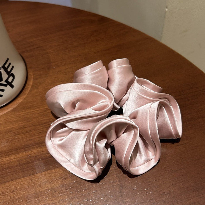 Wholesale High end hair loop with oversized fungus edge and satin finish, elegant hair string