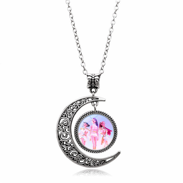 Wholesale K-POP Moon Pendant Necklace, Creative and Personalized Accessory