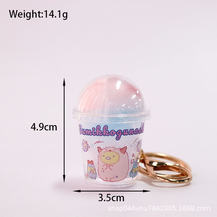 Wholesale Cartoon cotton cup keychain DIY backpack pendant car key pendant ornament