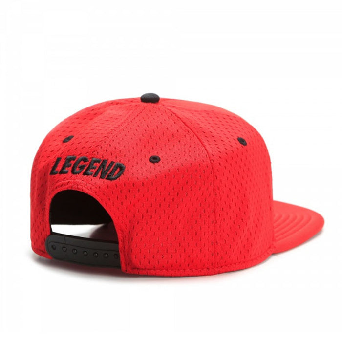 Wholesale Red mesh quick drying breathable flat edge hat for adult hiking, breathable baseball