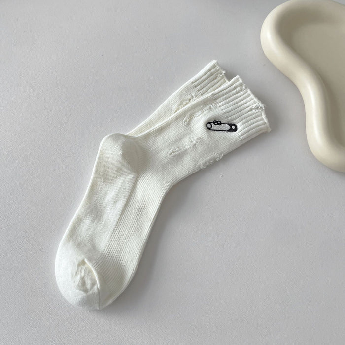 Wholesale Embroidered socks, tube socks, personalized trendy pile socks, long socks