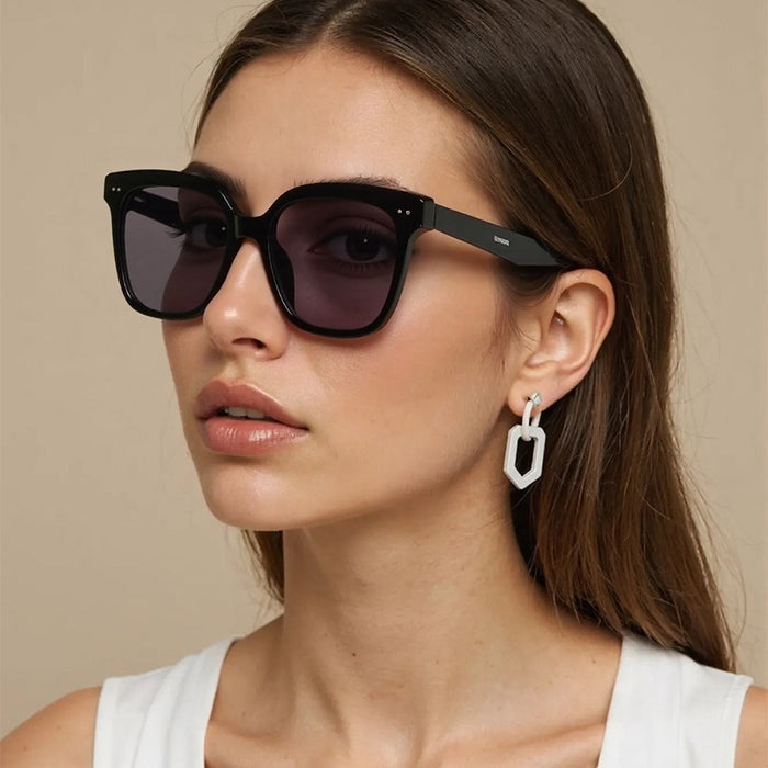 Wholesale Casual style retro versatile square frame full frame sunglasses for daily commuting